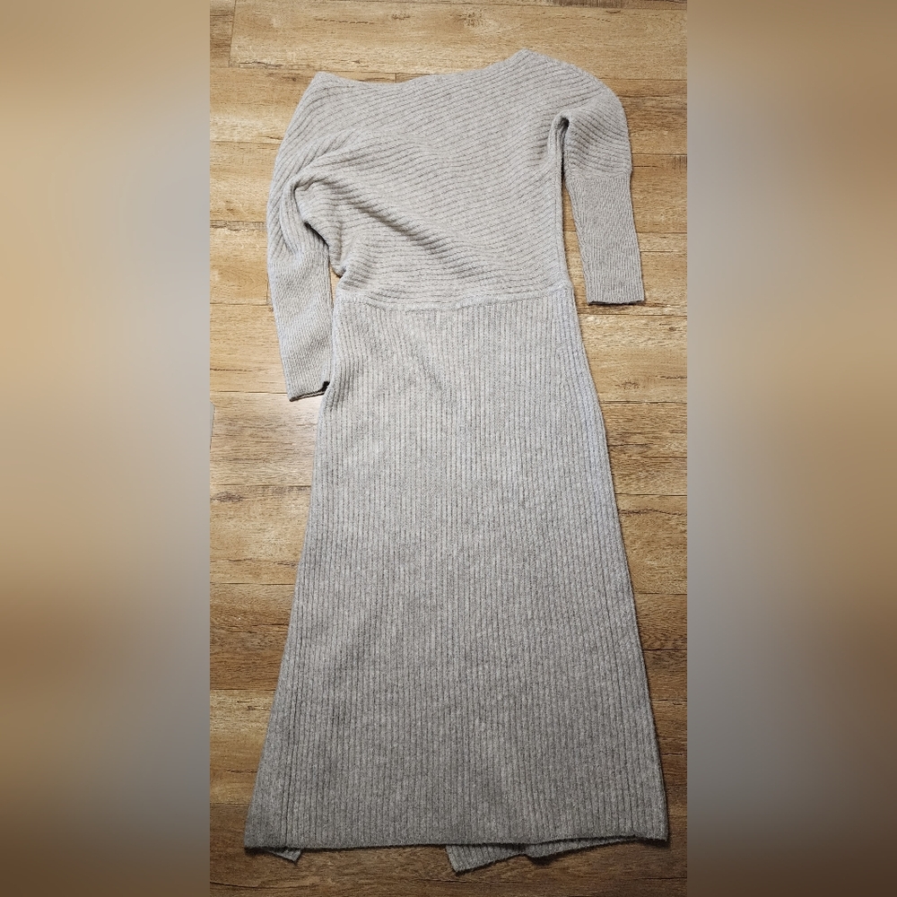 NWT BANANA REPUBLIC Colleta Soft Wool Yak Hair Midi Sweater Dress XL Side Slit - Picture 11 of 11